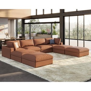 AMERLIFE Modular Sectional Sofa, Down Filled Couch for Living Room - 1 of 4