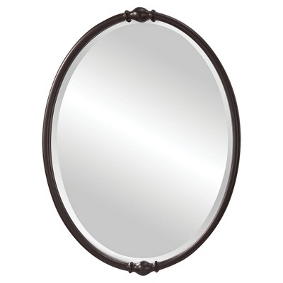 Generation Lighting Dannis 32 3/4" Oil-Rubbed Bronze Oval Wall Mirror
