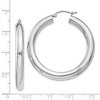 Black Bow Jewelry 5mm, Sterling Silver, Large Round Hoop Earrings - 40mm (1 1/2 Inch) - 4 of 4