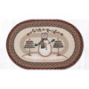 Earth Rugs Moon and Star Snowman Oval Patch Tread Rug – 20"x30" Rustic Braided Jute Holiday Accent - 2 of 3