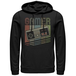 Men's Nintendo Retro NES Gamer Controller Pull Over Hoodie - 1 of 4