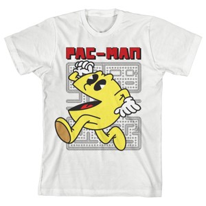 Bioworld Pac-Man Retro Guide Classic Art Youth White T-shirt - 1 of 2