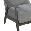 Velvet Upholstered Accent Chair with Channel Stitched Back, Attached Cushions and Solid Wood Frame - 4 of 4