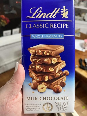 Lindt CLASSIC RECIPE Whole Hazelnut Dark Chocolate Candy Bar, 1