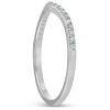 Pompeii3 1/8cttw Diamond Curved Wedding Engagement Guard Enhancer Band 14k White Gold - 2 of 4
