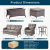 7 Pieces Gymojoy Sofa Ottoman with Swivel Chairs - 2 of 4