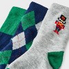 Toddler 3pk Nutcracker Argyle Crew Socks - Cat & Jack™ - 3 of 3