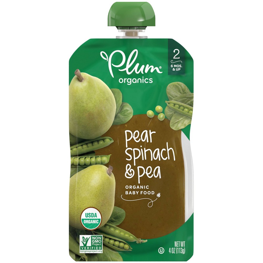 UPC 890180001191 product image for Plum Organics Stage 2 Blends Pear Spinach Pea - 4oz | upcitemdb.com