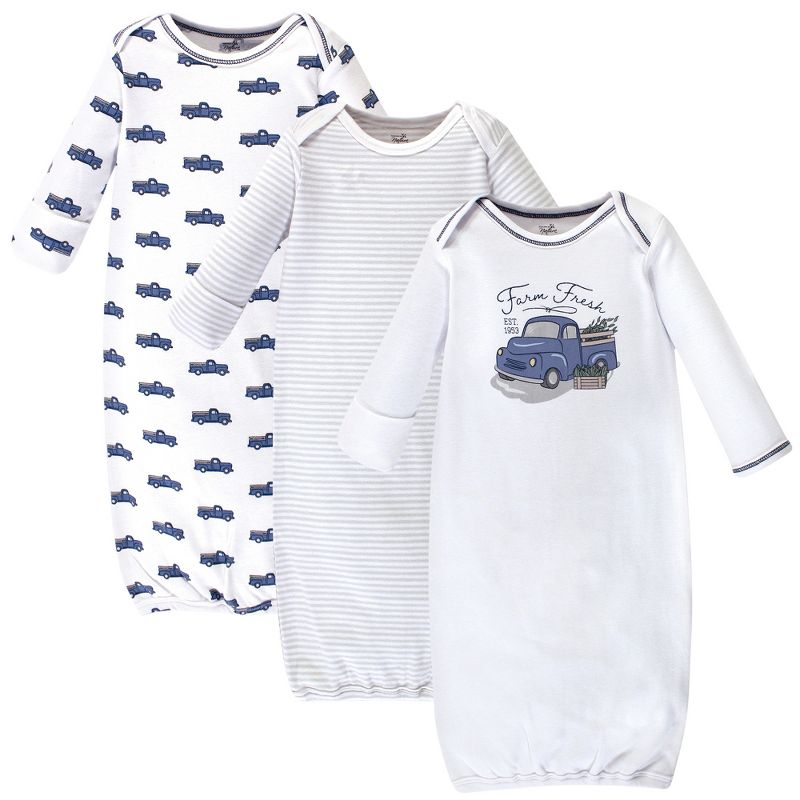 Touched by Nature Infant Boy Organic Cotton Gowns, Truck, Preemie/Newborn, 1 of 5