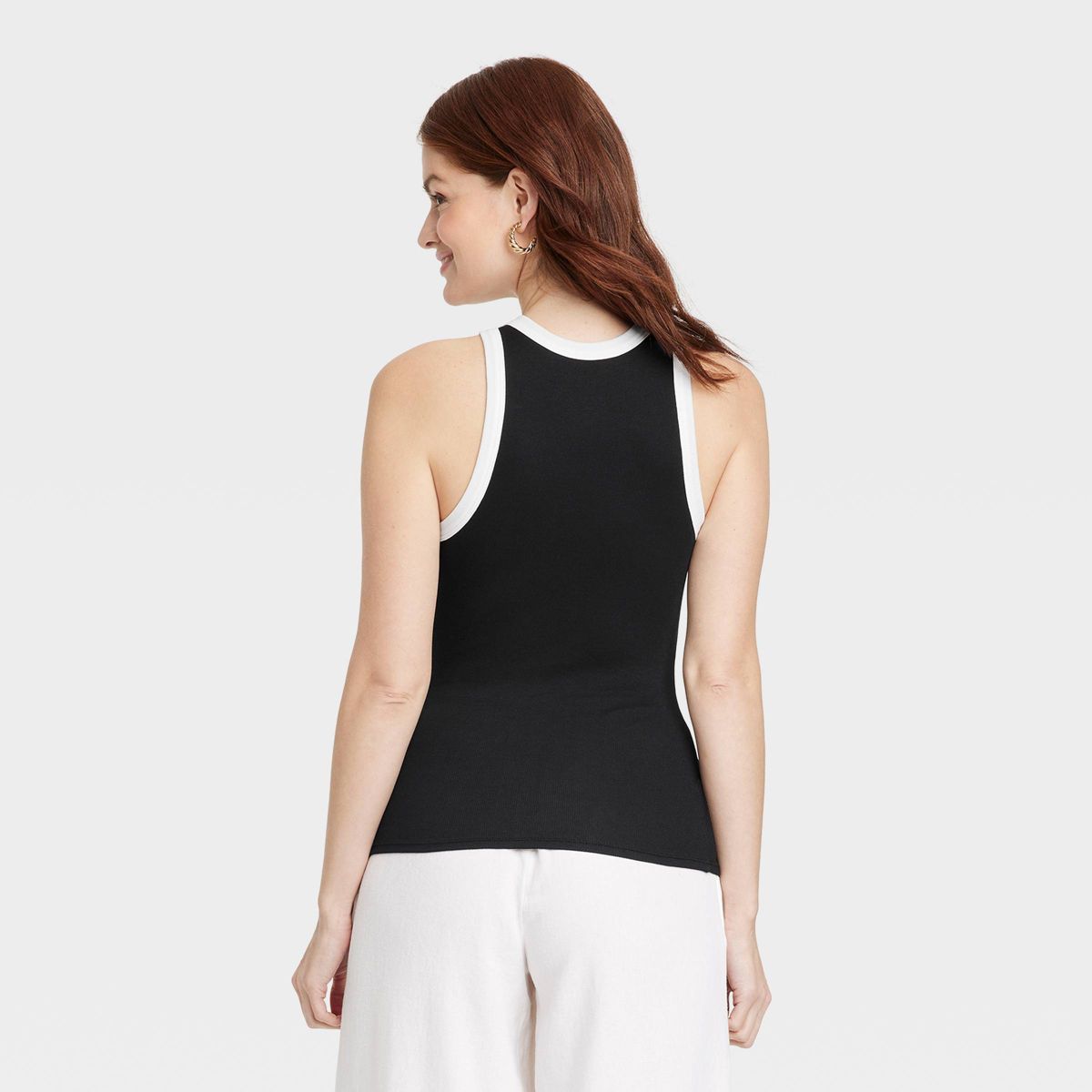Women's Slim Fit Ribbed Tank Top - A New Day™ - thumbnail 8