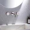 BWE Two-Handle Wall Mounted Bathroom Faucet in Brushed Nickel - 2 of 4