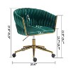 CAVINAS Adjustable Height Office Chair,Desk Vanity Chairs with Universal Wheels for Bedroom,Living room - 3 of 4