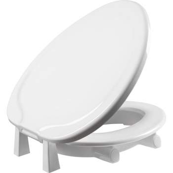 Bemis Independence Asurance Elongated White Plastic Toilet Seat (Pack of 2)