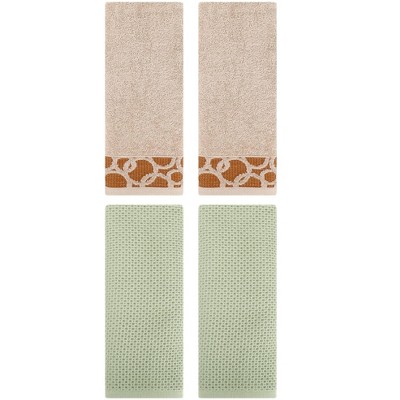 REGALWOVEN 4 Pcs Cotton Bathroom Hand Towels for Kitchen