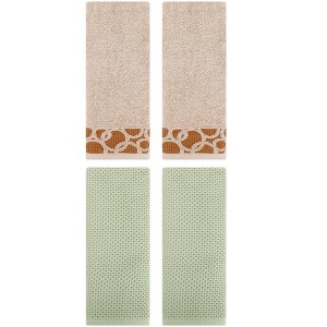 REGALWOVEN 4 Pcs Cotton Bathroom Hand Towels for Kitchen - 1 of 4