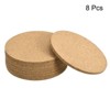 Unique Bargains Thickened Cork Round Kitchen Coasters for Tableware 8 Pcs - 3 of 4