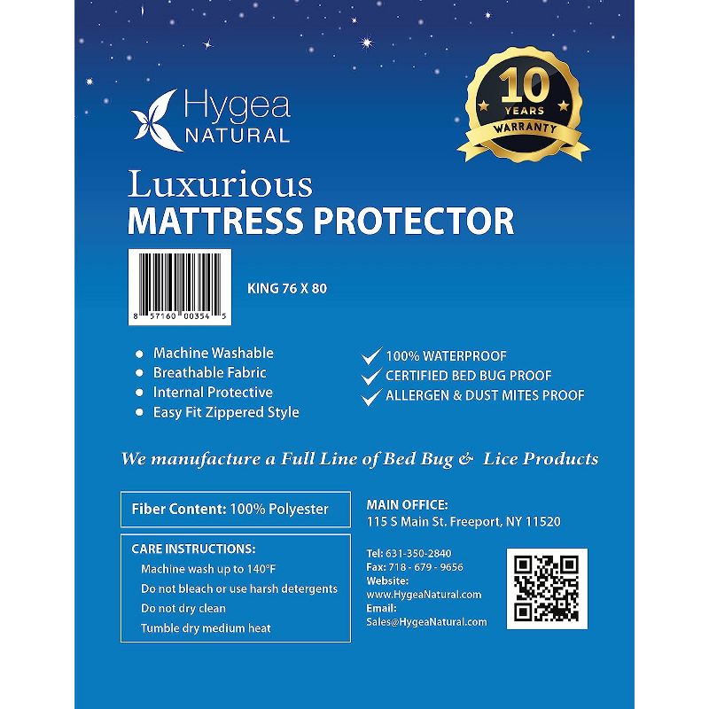 Hygea Natural Luxurious Bed Bug Matress Cover, 2 of 4