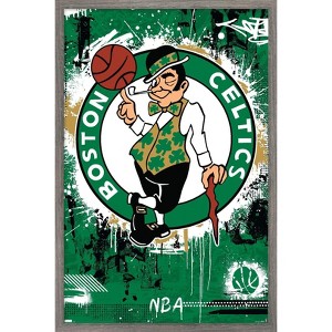 Trends International NBA Boston Celtics - Maximalist Logo 23 Framed Wall Poster Prints - 1 of 4
