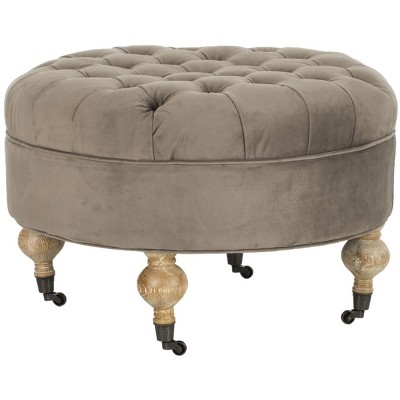 Clara Tufted Round Ottoman  - Safavieh