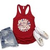 Simply Sage Market Women's Party In The USA Circle Face Racerback Tank - 2 of 4