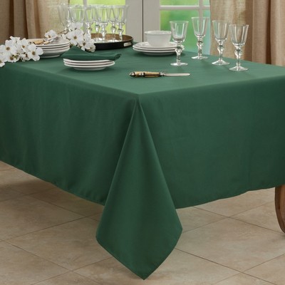 Jasper Green Rectangular Polyester Tablecloth, 65" x 160"