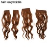 Unique Bargains Women's Water Ripple Curls Hair Extensions High Temperature Fiber 22in Brown 1 Set - 3 of 3
