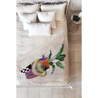 MsGonzalez A house plant Still life 80" x 60" Fleece Throw Blanket - Deny Designs