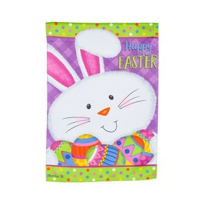 Evergreen Easter Bunny Suede Garden Flag 12 x 18 Inches Indoor Outdoor Decor - 1 of 2