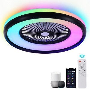 HUMHOLD 24 Inch Smart Ceiling Fan with Lights and Remote/APP Control - 1 of 4