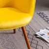 Vynxaria Doarnin Contemporary Silky Velvet Tufted Accent Chair with Solid Wood Frame - 2 of 4