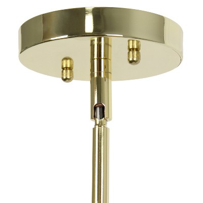 Elegant Farmhouse Gold Pendant with Cylindrical Clear Glass Shade