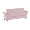 VASIP 63" Pink  White Soft Fabric Bed Bench with Storage ,for Bedroom - 4 of 4