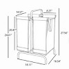 2-Tier Laundry Hamper, 110L Large Oxford Laundry Sorters, Laundry Hamper With Lid, Laundry Hampers On Wheels-Cuddlewood - 4 of 4