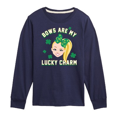JoJo Siwa Lucky Charm Long Sleeve Graphic T-Shirt - Navy - 5T