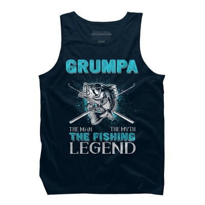 Men's Design By Humans Grumpa Man Myth Fishing Legend By HoangCathrine Tank Top