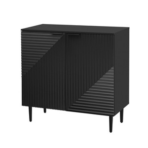 TIRAMISUBEST Modern Minimalist Side Cabinet with Adjustable Shelves,Stylish Door Design, Ample Storage Space for Living Room, Bedroom, or Office - 1 of 4