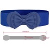 INSPIRE CHIC Women's Bowtie Ornament Press Stud Button Elastic Waist Cinch Belt One Size 1 Pc - 3 of 4