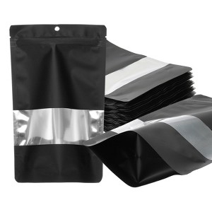 Unique Bargains Matte Metallic Aluminum Foil Zip Closure Food Storage Containers 60 Pcs - 1 of 4