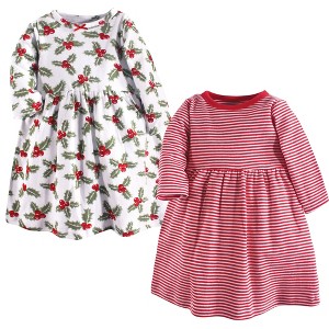 Luvable Friends Hudson Baby Long-Sleeve Dresses 2pk - 1 of 1