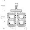 Black Bow Jewelry 14k White Gold, Varsity Collection, Large D/C Pendant, Number 88 - 2 of 3