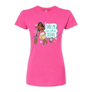 Women's - Disney - Take Me To The Ocean Fitted Graphic T-Shirt - 1 of 3