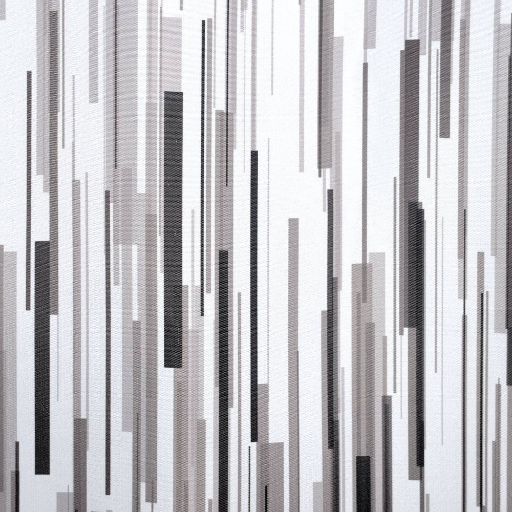 Grayscale Rain Shower Curtain Black/Gray - Moda at Home: Polyester Bathroom Accessory, Machine Washable