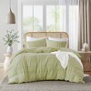 510 Design California King Porter Soft Washed Pleated Duvet Cover Set Sage Green - 3 of 4