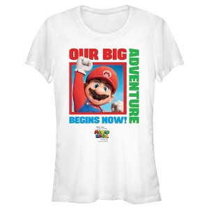 Juniors Womens The Super Mario Bros. Movie Mario Our Big Adventure Begins Now T-Shirt - 1 of 4