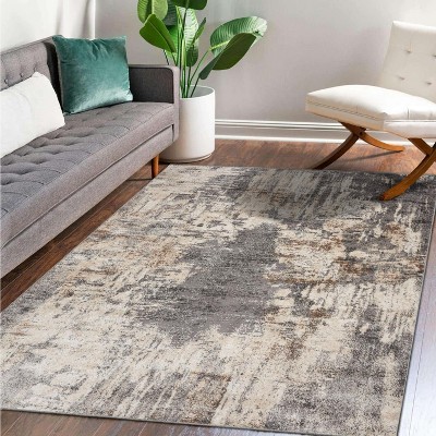 Luxe Weavers Marble Abstract Area Rug, Beige 4x5 : Target