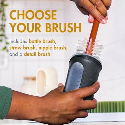 Modern Minimalist Baby Bottle Cleaning Brush Set with Nylon Bristles