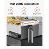 Commercial Electric Food Warmer with Glass Cover, 6 × 1/2 Size Pans, 1500W Stainless Steel Buffet Bain Marie - 4 of 4