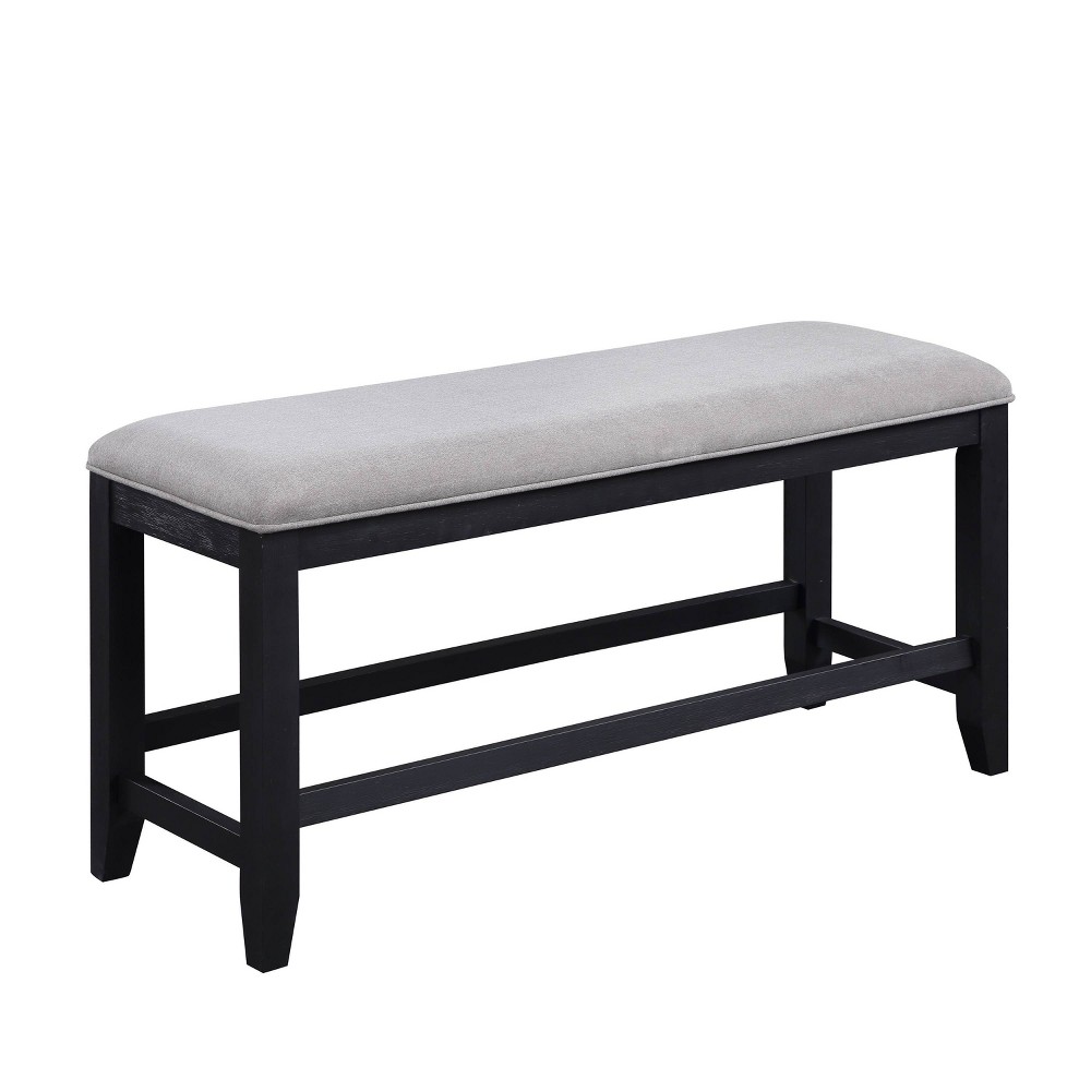 Photos - Storage Combination Yves Counter Bench Rubbed Charcoal - Steve Silver Co.