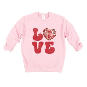 Simply Sage Market Women's Graphic Sweatshirt Love Disco - 1 of 4
