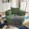 Merax 360° Swivel Oversized Round Accent Chair with Removable Pillows - 2 of 4